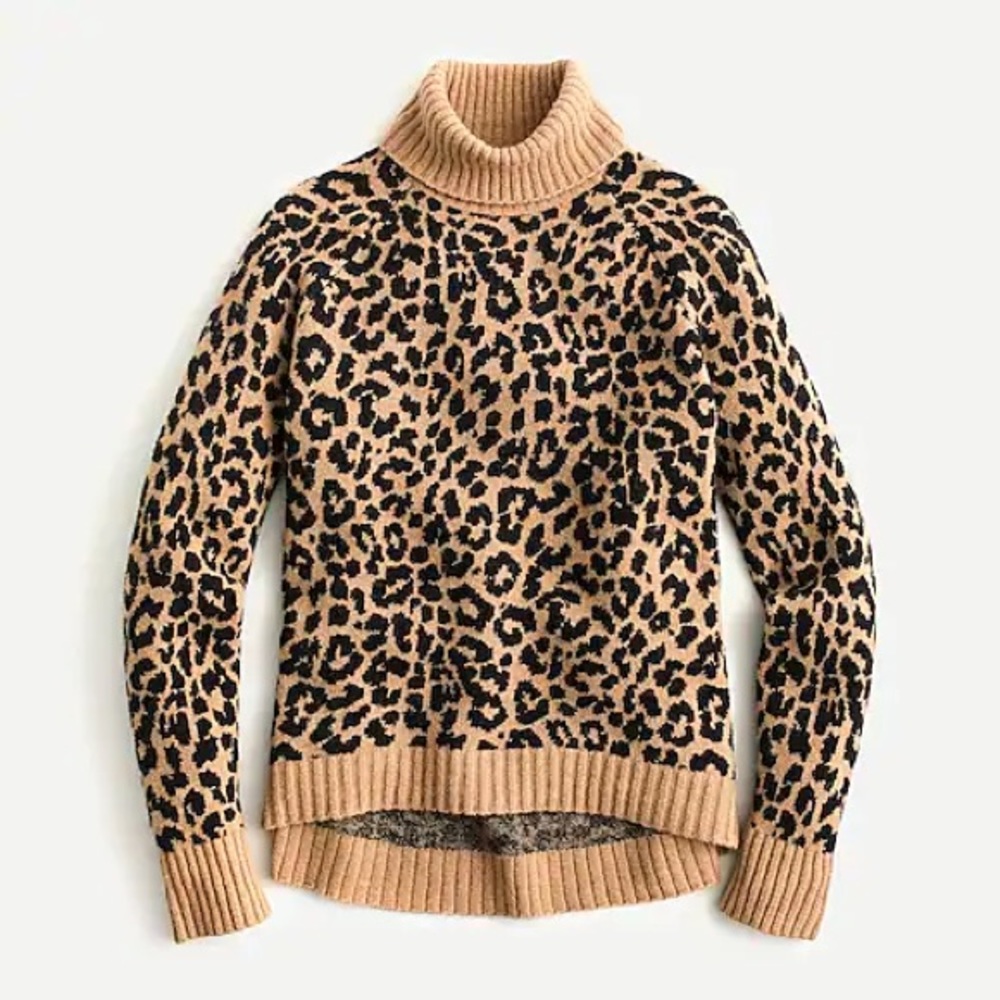 J.Crew Turtleneck sweater in leopard